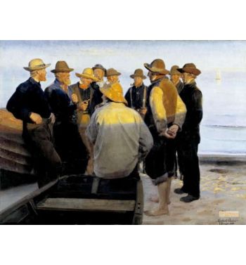 Fishermen By The Sea On A Summer's Evening