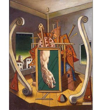 Interno Metafisico con Mano di David