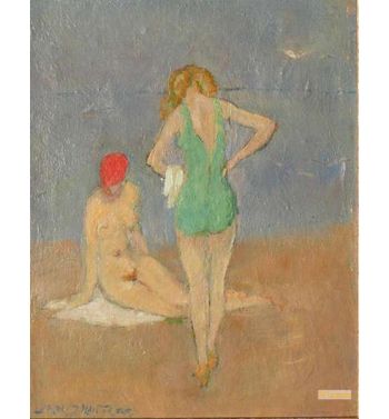 Two Women Bathing, C, 1935