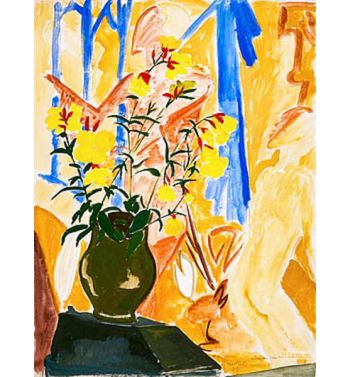 Blüten Vor Bemalter Wand