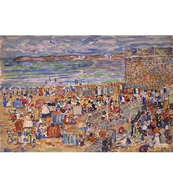 On The Beach, St Malo, c1907