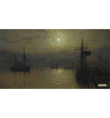 Old Scarborough Full Moon High Water