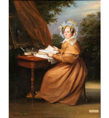 Portrait De Femme Assise Dans Un Paysage 1834