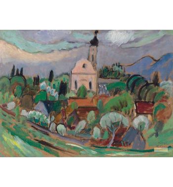 Frouling Study With Church Murnau
