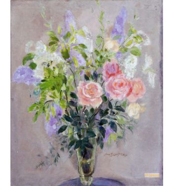 Still Life With Flowers In A Glass Vase, C, 1938