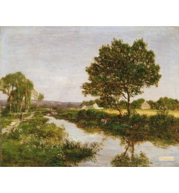 River On The Outskirts Of Quimper 1854 57
