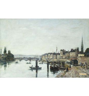 Rouen; The Seine And The Corneill Bridge 1895