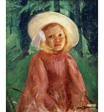 Little Girl In A Redcurrant Dress 1912