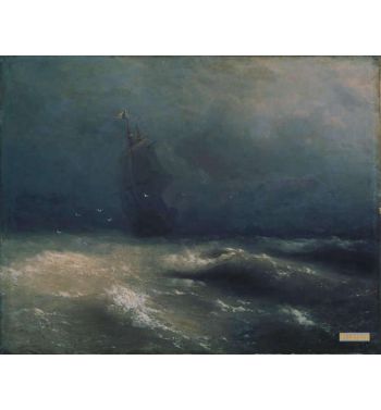 Storm At The Seashore By Nice 1885