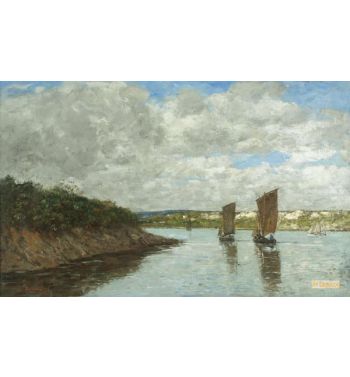 Bretagne Voiliers Dans Une Baie