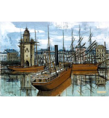 La Rochelle, Bateaux À Quai Devant La Tour De L'Horloge