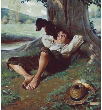 Barefoot Boy Daydreaming