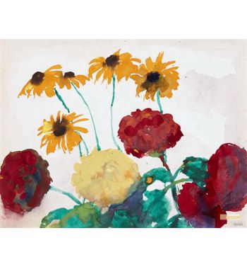Farm Roses And Rudbeckia