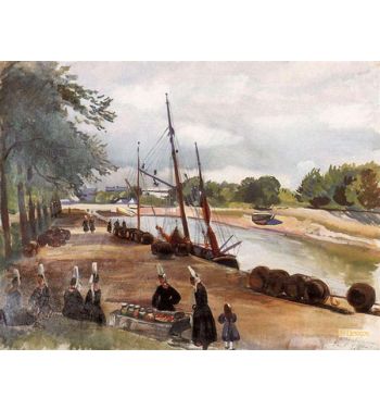 Brittany The Town Of Pont l'Abbe Port 1934