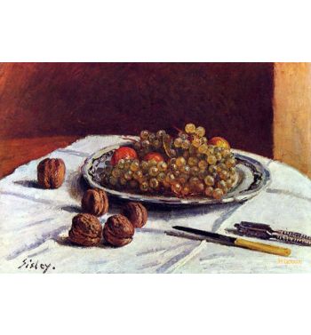Still Life Grapes And Nuts