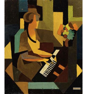 Portrait, Self-Portrait, Front, Piano Woman, Georgette At The Piano, Verso, 2