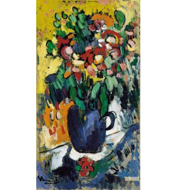 Blue Vase With Flowers