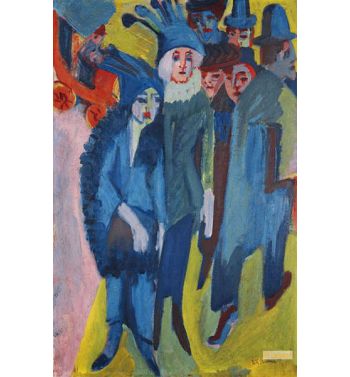 Street Scene, Strassenszene, 1913