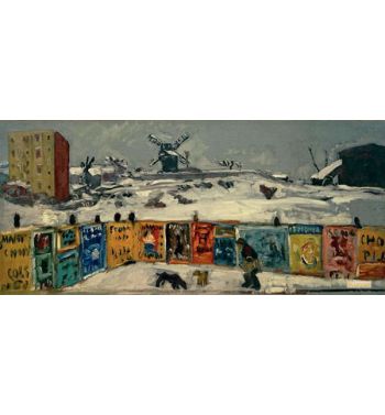 Palisade Covered With Posters