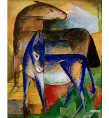 Two Blue Donkeys
