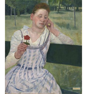 Woman With A Red Zinnia 1891