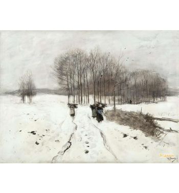 Snowy Landscape Near Laren