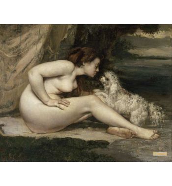 Nude Woman With A Dog 1861 1862
