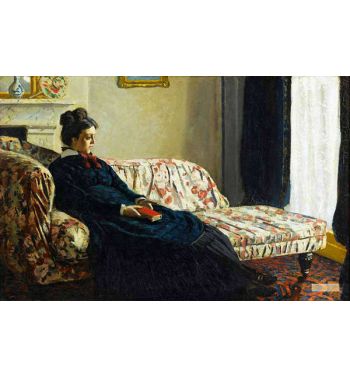 Meditation Mrs. Monet Sitting On A Sofa 1870-1871