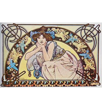 Alfons Mucha Cherry Blossom