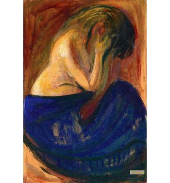 Half Nude In A Blue Skirt, 1898