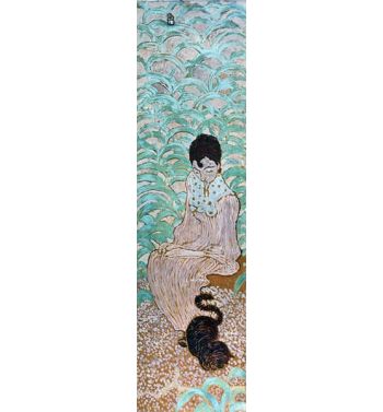 Seated Woman With A Cat
