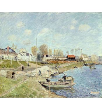The Quay At Sable Near Port Marly 1875