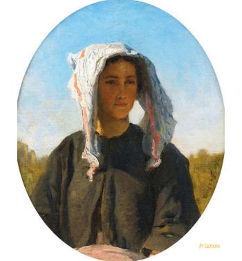 Portrait De Jeune Paysanne Bordelaise, Study For Les Vendanges A Chateau Lagrange