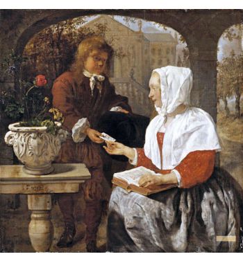 A Young Woman Receiving A Letter C1658