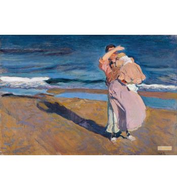Fisherwomen With Her Son
