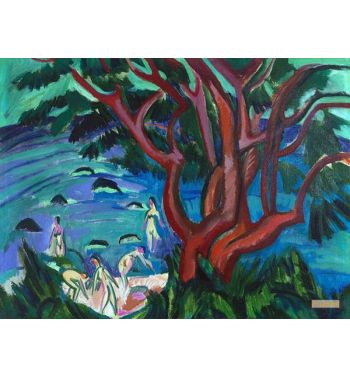 Red Tree At The Beach, 1913, 1