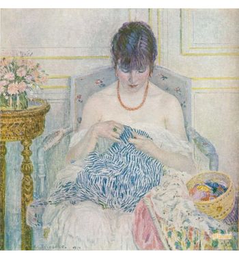 A Girl Sewing