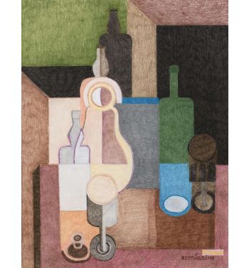 Nature Morte—Verres Et Bouteilles