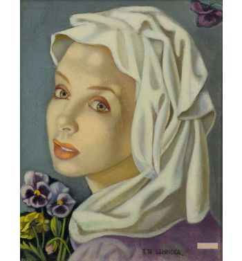 Girl With Pansies