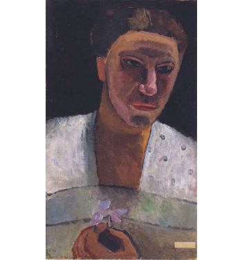 Brustbild Lee Hoetger Mit Blume 1906