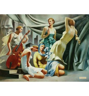Musician And Ladies In New York