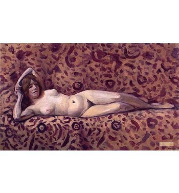 Nude Lying On A Flowered Drapery, 1913