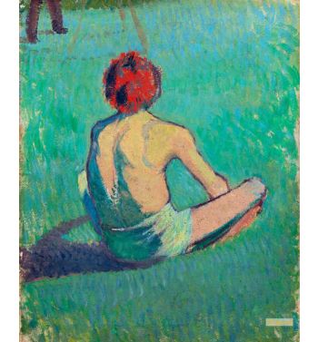 Boy Sitting In The Grass