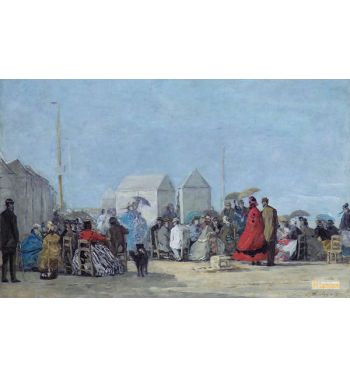 Scene On The Beach At Trouville 1864