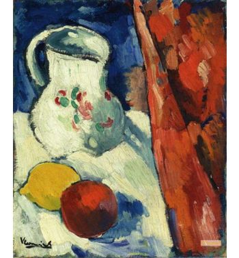 Still Life With Pitcher And Fruit 1906