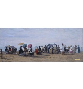 Scene On The Beach In Trouville 1871