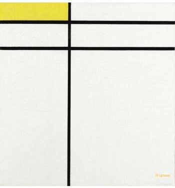 Composition A, With Double Line And Yellow, 1935