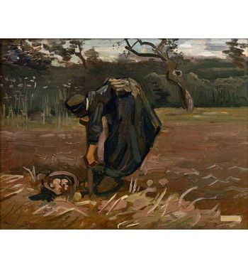 Peasant Woman Digging Up Potatoes 
