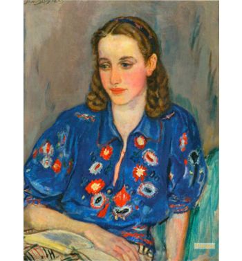 Portrait Of Liesje, In A Blue Blouse, 1939