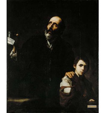 Blind Old Beggar C1632